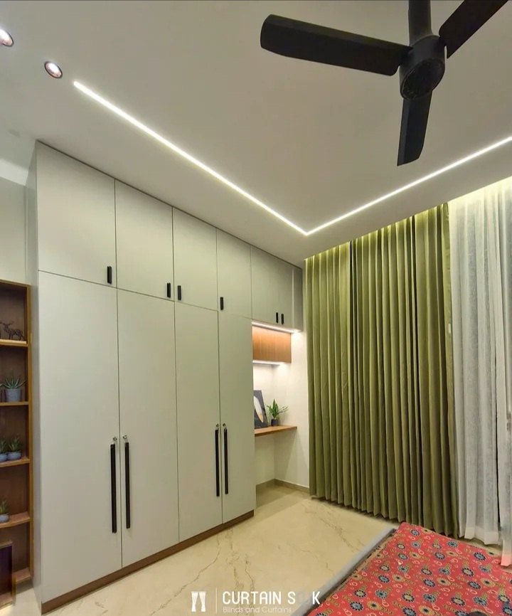Bedroom · Pleat Curtains